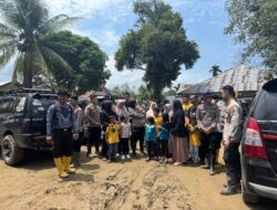 Pulihkan Trauma Pascabanjir Hidrologi, Mahasiswa STIK Angkatan 83/WPS Hadir untuk Masyarakat Pidie Jaya