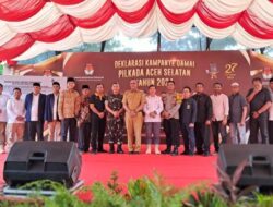KIP Deklarasi Kampanye Damai Pilkada Kabupaten Aceh Selatan 2024 Bersama Empat Paslon, Komitmen Tanpa Hoax, SARA dan Politik Uang