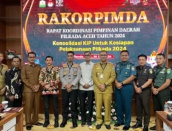 Pj.Bupati Aceh Selatan Cut Syazalisma S.STP Menghadiri Rakor Pimda Pilkada Aceh 2024