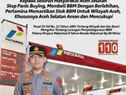 Kapolres Aceh Selatan Minta Warga Stop Panic Buying, Polisi Awasi Ketat Distribusi BBM