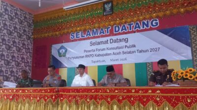 Bupati Mirwan Buka Forum Konsultasi Publik RKPD Aceh Selatan 2027, Serap Aspirasi Pembangunan Daerah