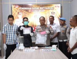 Ratusan Gram Sabu dan Ganja Dimusnahkan di Pidie Jaya