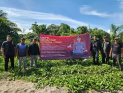 Polres Aceh Selatan Pasang Spanduk Stop Karhutla, Warga Diminta Tak Bakar Lahan