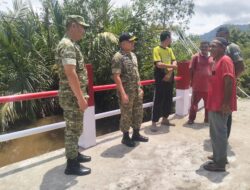 Gotong Royong TNI dan Warga, Jembatan Pasi Rasian Tuntas Dibangun dalam 16 Hari