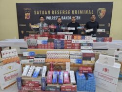 Polresta Banda Aceh Sita 70 Ribu Batang Rokok Ilegal Dari Mahasiswa Asal Bireuen