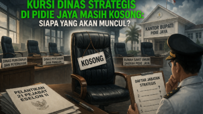 Usai Lantik 21 Pejabat, Kursi Dinas Strategis Pidie Jaya Kosong, Ada Apa di Balik Layar?
