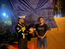 Satlantas Polresta Barelang Tindak Tiga Truk Trailer Tanpa Lampu Rem dalam Patroli Malam di Batam