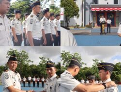 Apel Pagi Lapas Batam Dirangkaikan dengan Penyematan Tanda Kenaikan Pangkat Kasubsi Bimkemaswat, Perkuat Integritas dan Profesionalisme