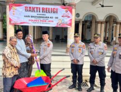Sambut Hari Bhayangkara ke-80, Polres Pidie Jaya Gelar Bakti Religi dan Bakti Sosial Wujud Kepedulian kepada Masyarakat