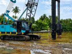 PUPR Aceh Barat Lanjutkan Pembangunan Jembatan Alue Tampak, Fokus Pengerjaan Pilar Tengah
