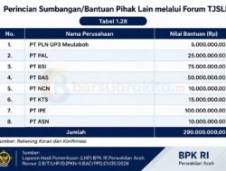 Temuan BPK: Dana CSR Delapan Perusahaan untuk RSUD Cut Nyak Dhien Rp290 Juta Tidak Masuk LRA