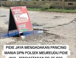 Jalan Berlubang di Jantung Kota Meureudu Dikeluhkan Warga, Pemkab Pidie Jaya Desak Pemerintah Aceh Segera Bertindak