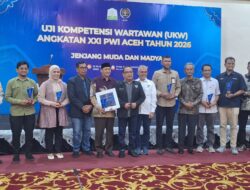 Libatkan Enam Penguji, PWI Aceh Laksanakan UKW Jenjang Muda dan Madya