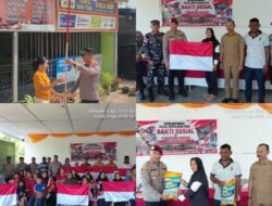 Polsek Nongsa Bersama Ditreskrimsus Polda Kepri Bagikan Bendera Merah Putih dan Bakti Sosial Sambut HUT Ke-81 Kemerdekaan RI