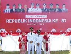 HUT ke-81 RI di Lapangan Naga, Bupati Mirwan dan Wabup Baital Tampil Kompak Bersama Istri