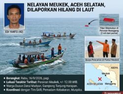 Nelayan Meukek Diduga Hilang Saat Melaut, Fiber Ditemukan di Perairan Manggeng