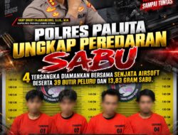 Satresnarkoba Polres Paluta Ungkap Peredaran Sabu di Simangambat, 4 Orang Diamankan Beserta Senjata Air Soft