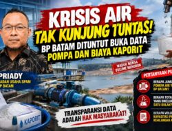 Gangguan Air Bersih di Batam, IPJI Kepri Minta BP Batam Buka Data Teknis dan Kinerja Distribusi