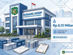 Tender Gudang Arsip Kota Medan Capai Rp6,13 Miliar, Bersumber dari APBD 2026