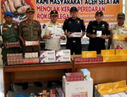 Breaking News: Satpol PP dan Bea Cukai Sita 40.960 Batang Rokok Ilegal di Aceh Selatan