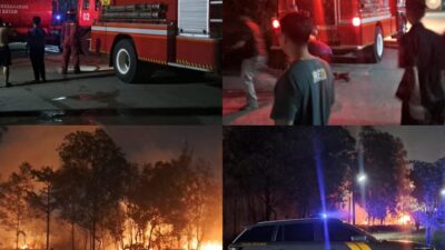Polsek Sekupang Padamkan Kebakaran Lahan Seluas 4.000 Meter Persegi di Marina City